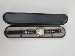 Schöne Schweizer Uhr mit Edelweiss-Band