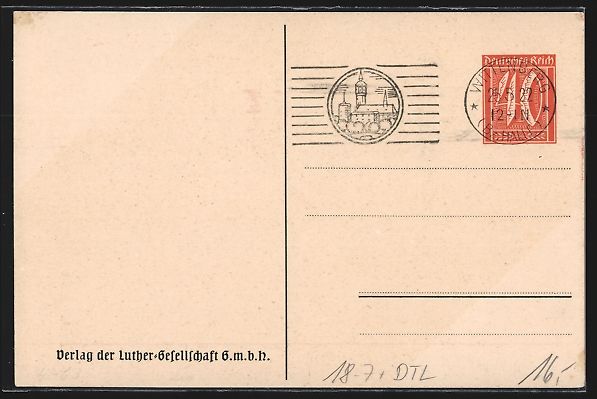 Entiers postaux: Wittenberg / Elbe, Gründungsfeier Deuts – D'occasion à Berlin par bartko-reher 1