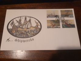 Enveloppe Ciskei illustrée "Shipwrecks" avec timbres rares!