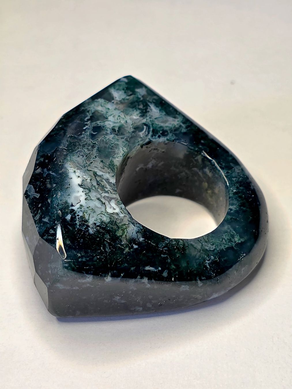 Bagues: Moss Agate Fullstone Fingerring – Neuf (Voir description) à Zürich par benedikt12 7