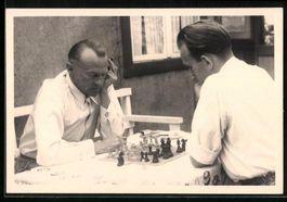 Fotografie Schach, Männer spielen eine 