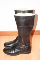 schwarze hohe Lederstiefel 38