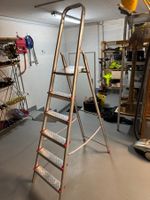 Aluminium Stehleiter 6 Stufen klappbar gebraucht