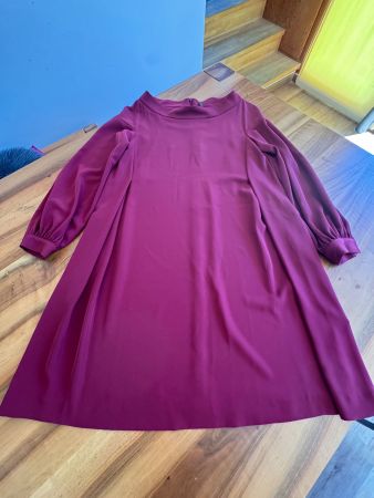 MANILA GRACE elegantes weinrotes Kleid  A-Linie Gr. 36 IT40
