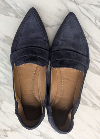 Wildleder Loafers, Gr. 38, Dunkelblau