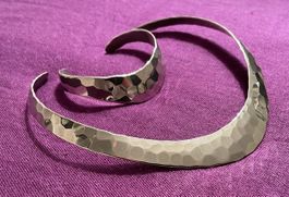 Schmuckset versilbert aus Norwegen, Hals- & Handgelenkspange