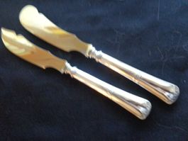 * COUTEAU A BEURRE ET FROMAGE JEZLER PALMETTE ARGENT 800