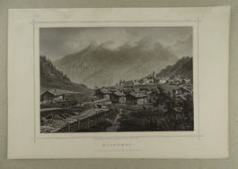 KLOSTERS, PRÄTTIGAU, STAHLSTICH NACH ROHBOCK 1870