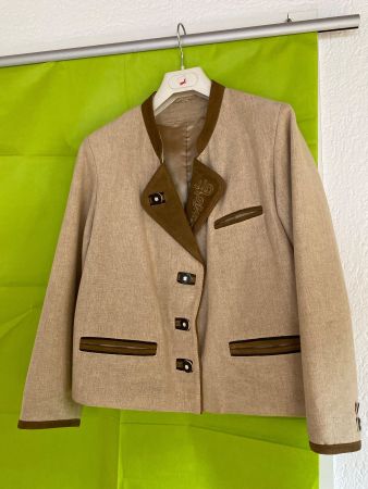 🌳Trachten 🌳Janker wunderschön mit echt Leder Gr. 40/42