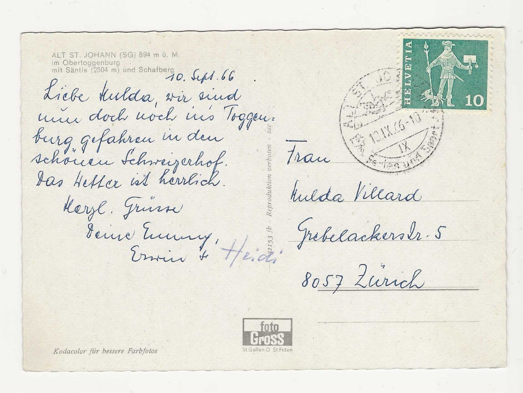 Cartes postales: ALT  ST. JOHANN – D'occasion à Küttigen par rolypo 1