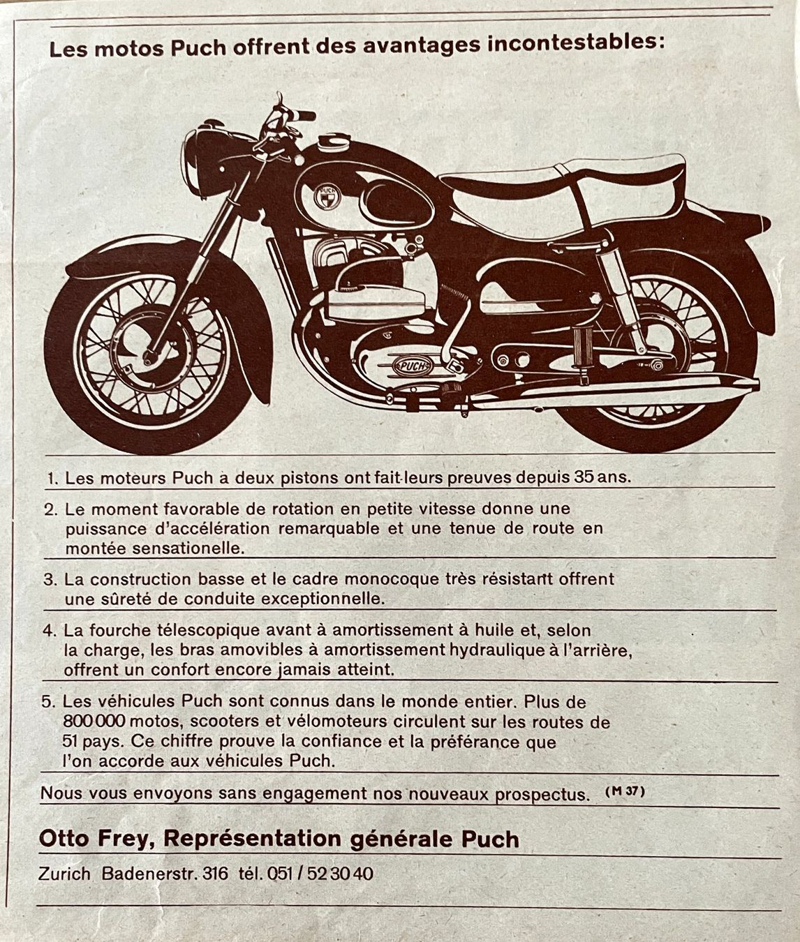 Foto & Immagini: Puch Motorrad- Alte Werbung /Publicité 1959 – Usato da Savagnier venduto da Ne2065