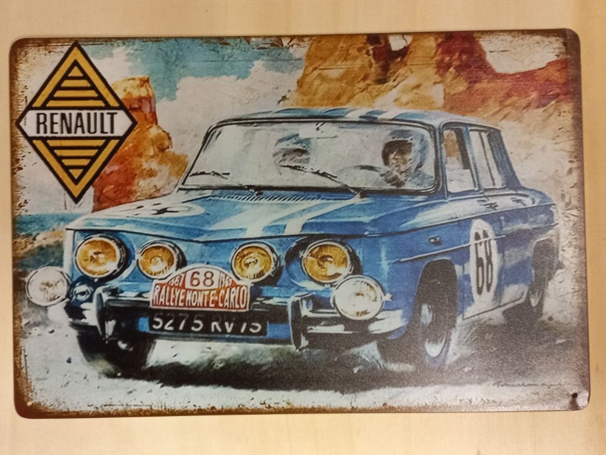 Insegne: Renault 8 Rallye Monte Carlo Blechschild – Nuovo (secondo la descrizione) da Alberswil venduto da mech350