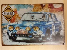Renault 8 Rallye Monte Carlo Blechschild