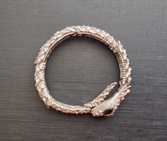 Schlangen-Armband (Armspange silberfarbig mit Strasssteinen)