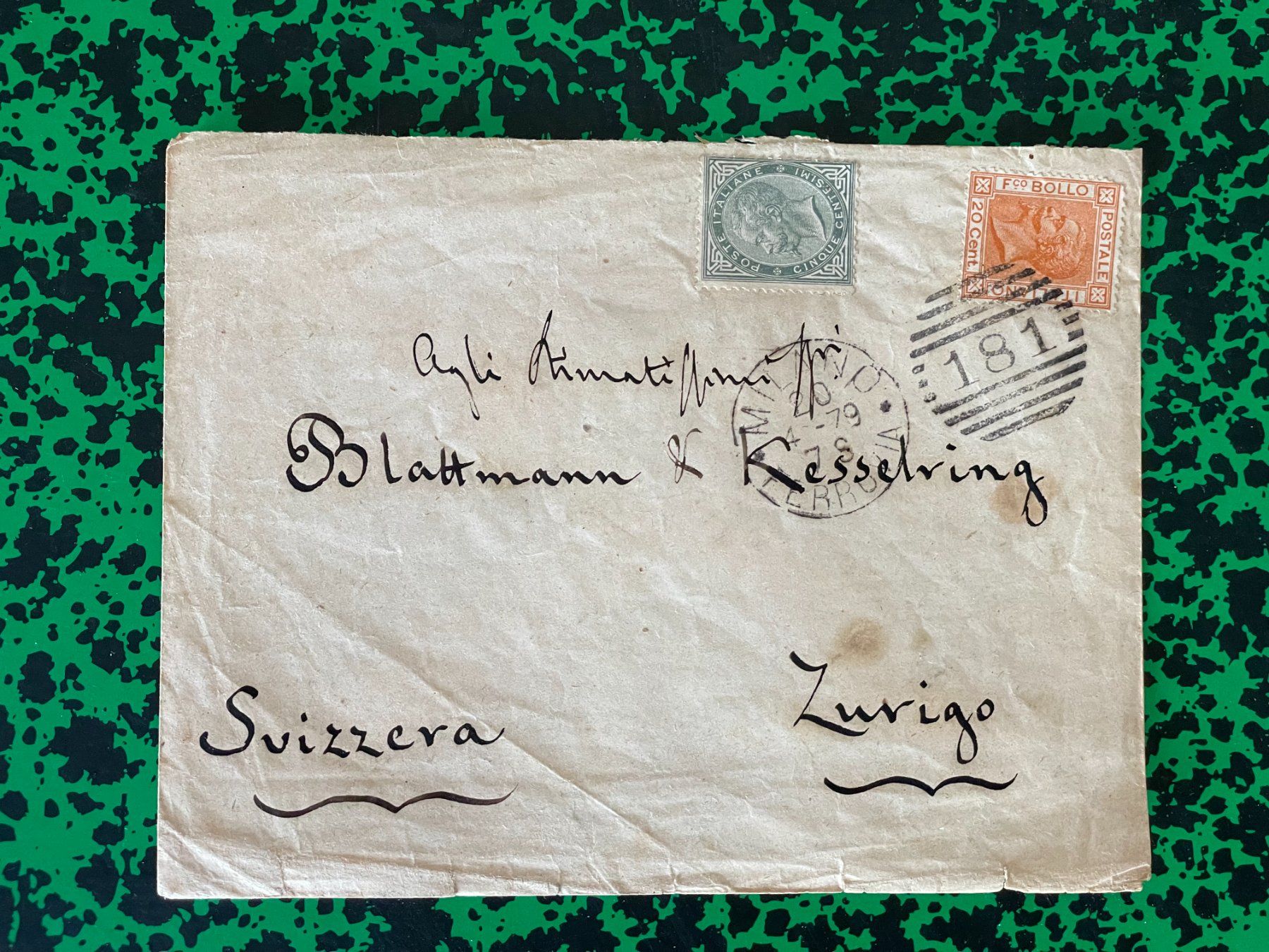 Couverts & Versandtaschen: Briefumschlag Blattmann & Kesselring Poststempel 181 Stem... – Gebraucht aus Menzingen von Wlukas