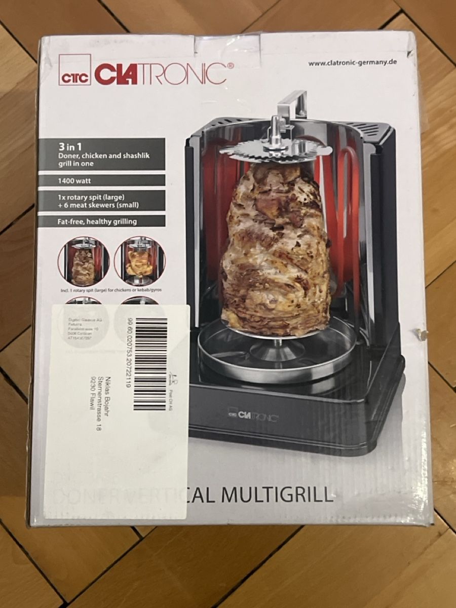 Appareils de cuisine: Clatronic Vertikal-Multigrill DVG 3686 Ovp – Neuf avec emballage d'origine à Flawil par Niklas2005 2