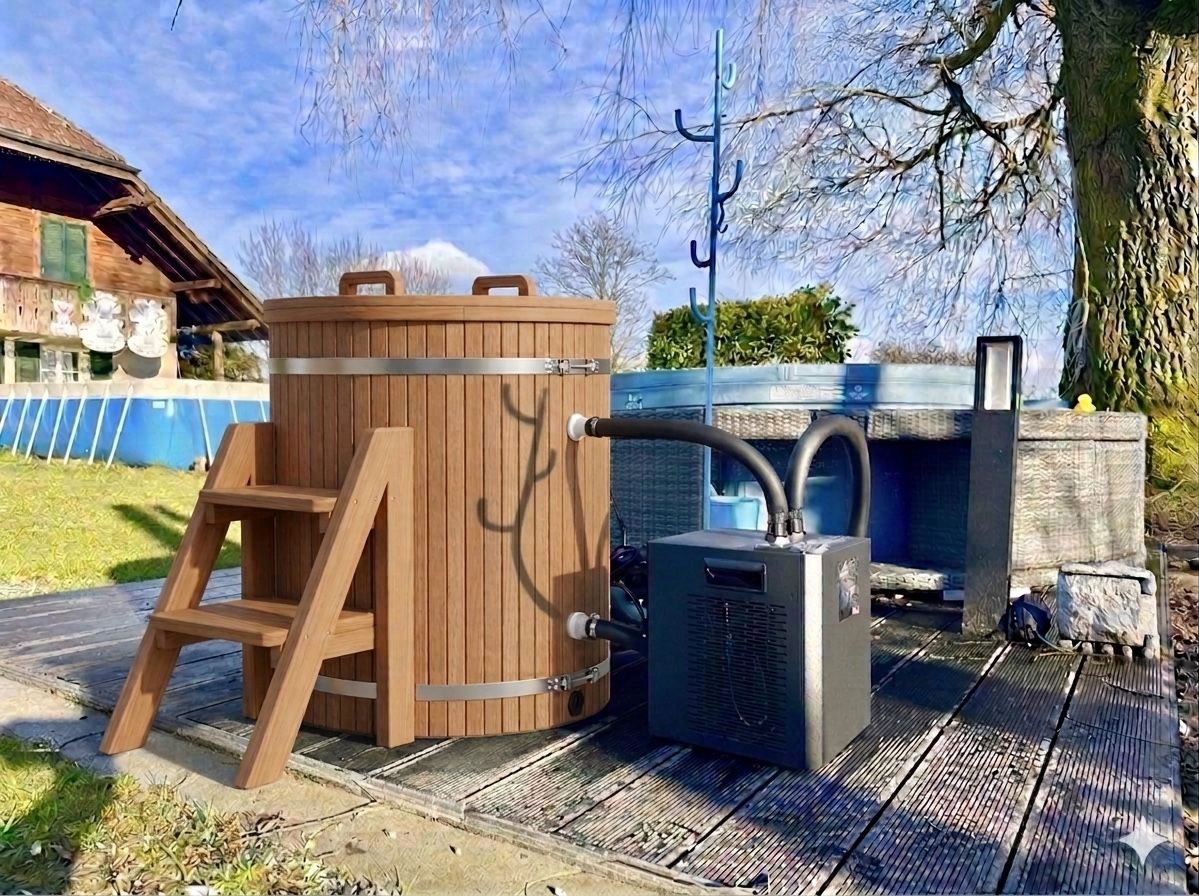 Piscine: Profi-Eisbad Komplettset: High-End Wood Edition – Nuovo e nell'imballaggio originale da Bätterkinden venduto da rip2000 1