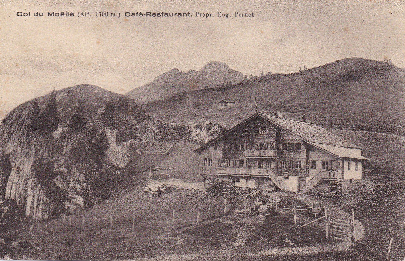 Ansichtskarten: AK - Col du Moëlle - gel. 1928 oder 1938 – Gebraucht aus Fribourg von schnalla92