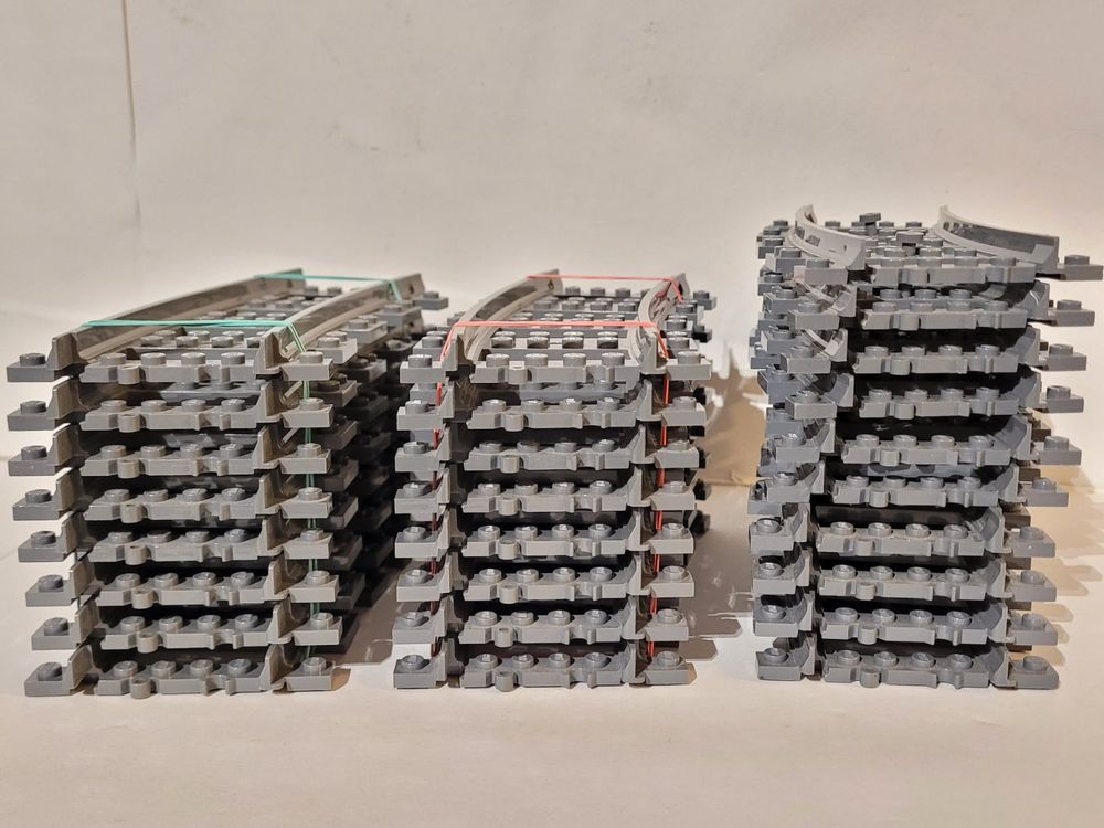 Rails courbes LEGO - lot de 26 pièces / Lego eisenbahn 2
