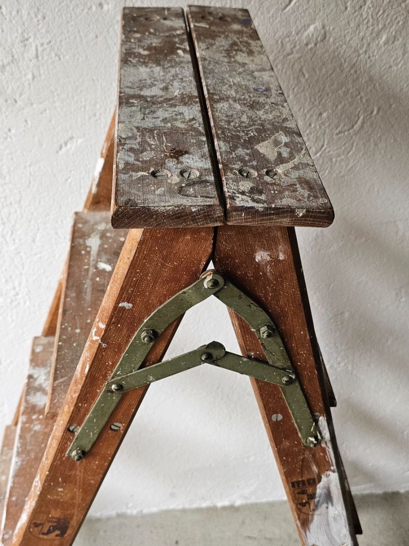 Scale: Holz- Maler- Bockleiter Vintage – Usato da Pfäffikon ZH venduto da eric0113 3