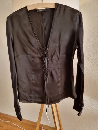 Blouse femme satin noir Castellani