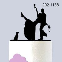 NEUER Torten Topper Hochzeitstorte Paar & Hund - 2021138
