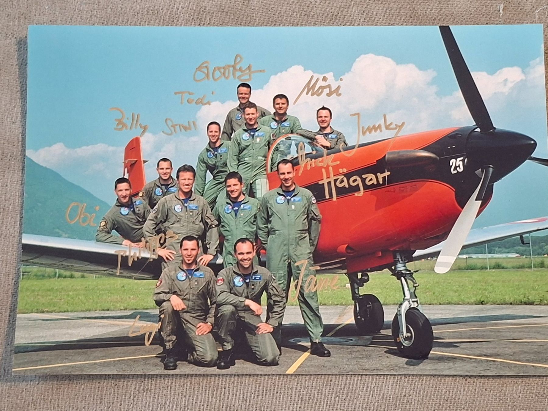 Cartoline postali: Schweizer Luftwaffe PC-7 Team – Usato da Giffers venduto da attila07