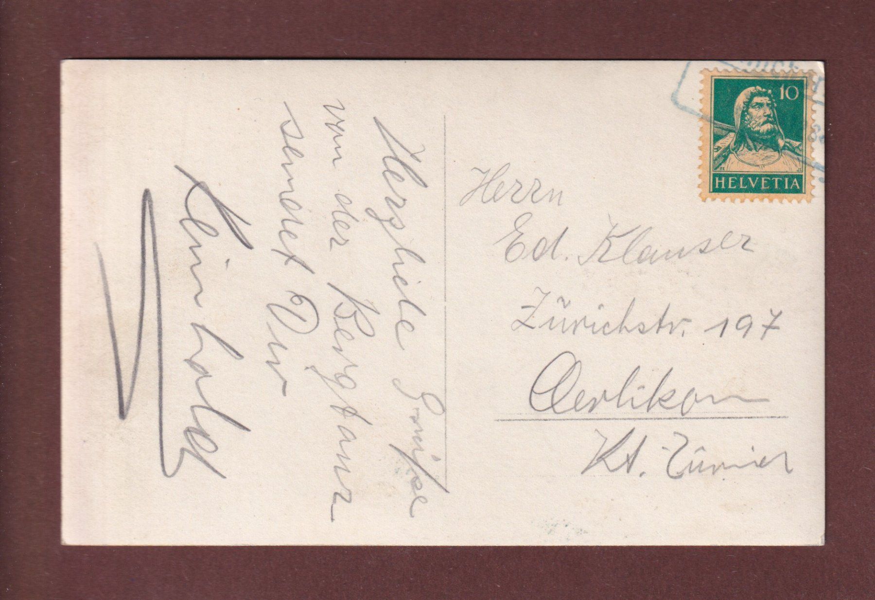 Ansichtskarten: Föhnsturm am WALENSEE - 1928 – Gebraucht aus Pully von nicecards-shop 1