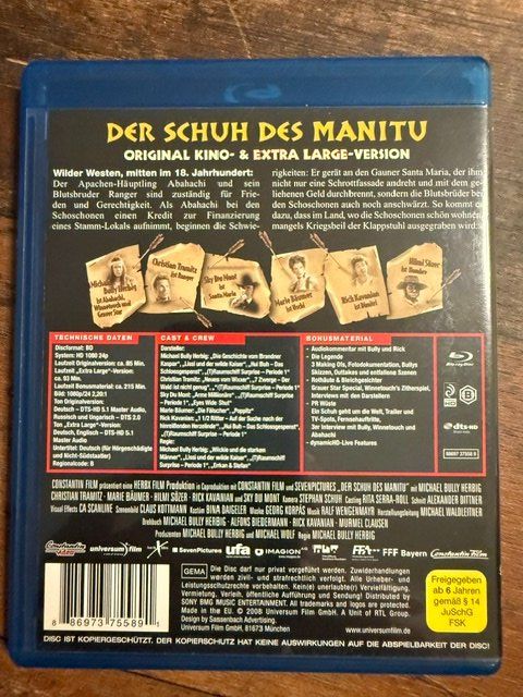 Alle DVDs: DER SCHUH DES MANITU - EXTRA LARGE VERSION + KINO VERSION ! – Neu (gemäss Beschreibung) aus Wollerau von NERO7000 1