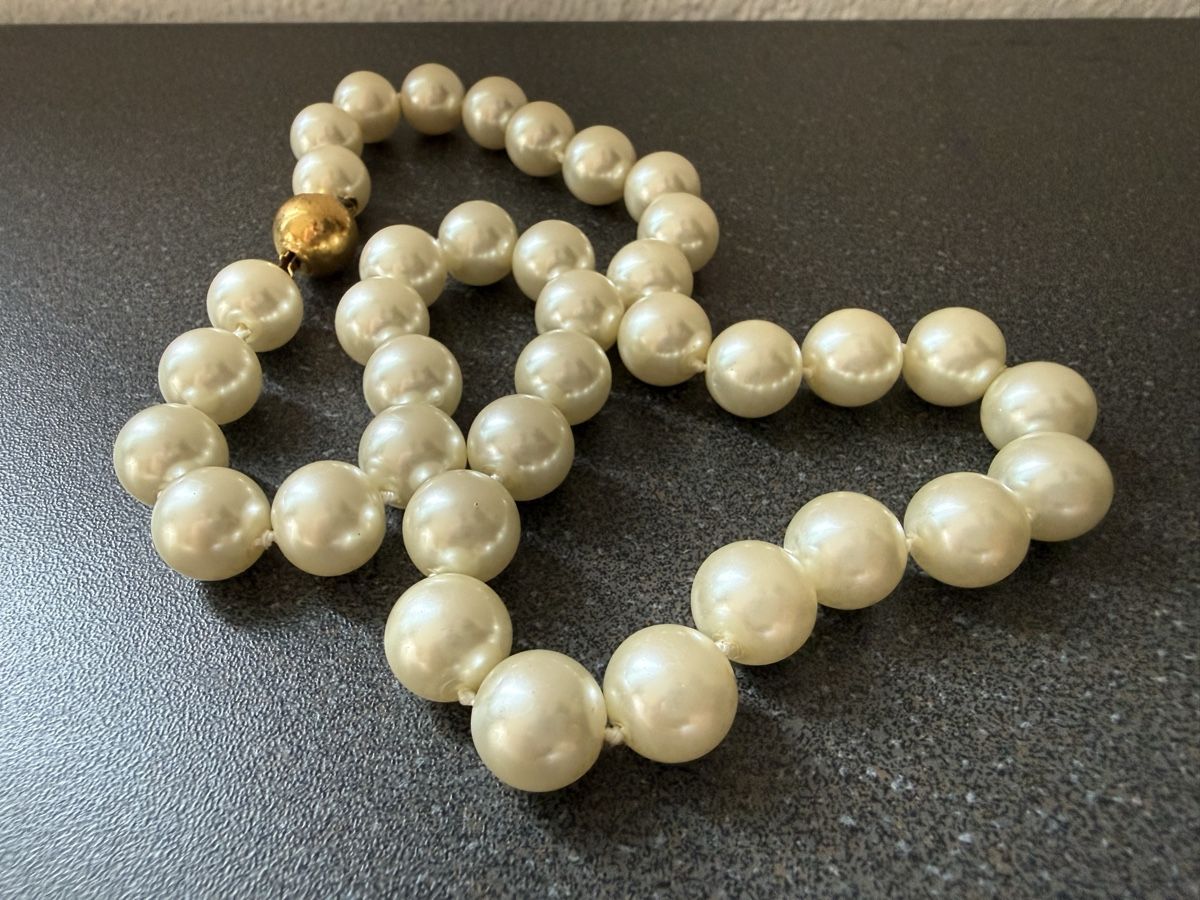 Catenine: Vintage Perlenkette Goldfarbene verschluss – Usato da Lamone venduto da LaCantinaMagica 5