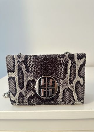 Stylish Snakeskin Print Chain Mini Bag