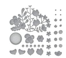 Neues Stanzschablonenset floral / viele Blüemli