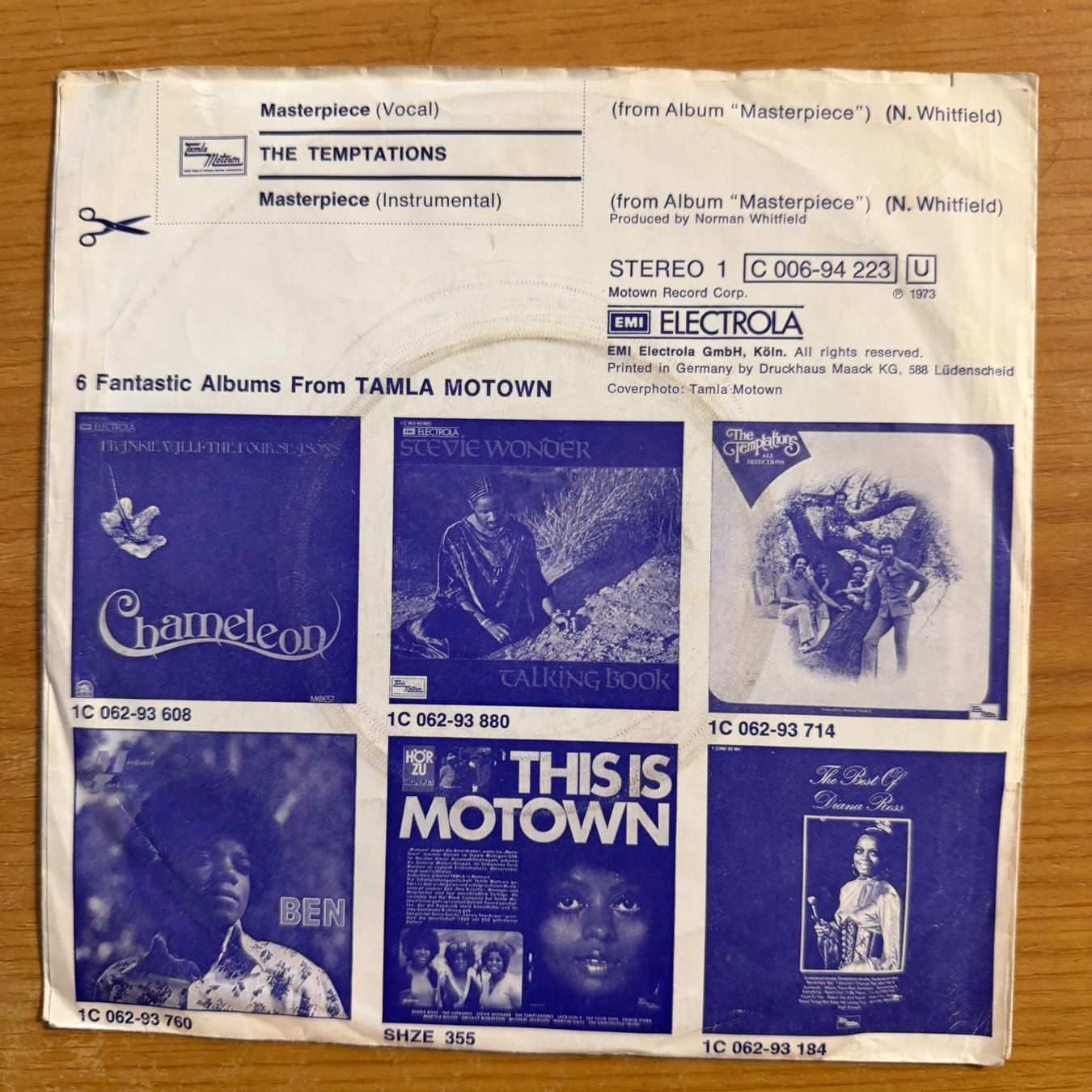 Schallplatten: Temptations - Masterpiece / 1. D-Press. 1973 – Gebraucht aus Gais von soundcave57 1