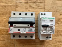 FI LS 4Pol und 2Pol. LS. Sicherung