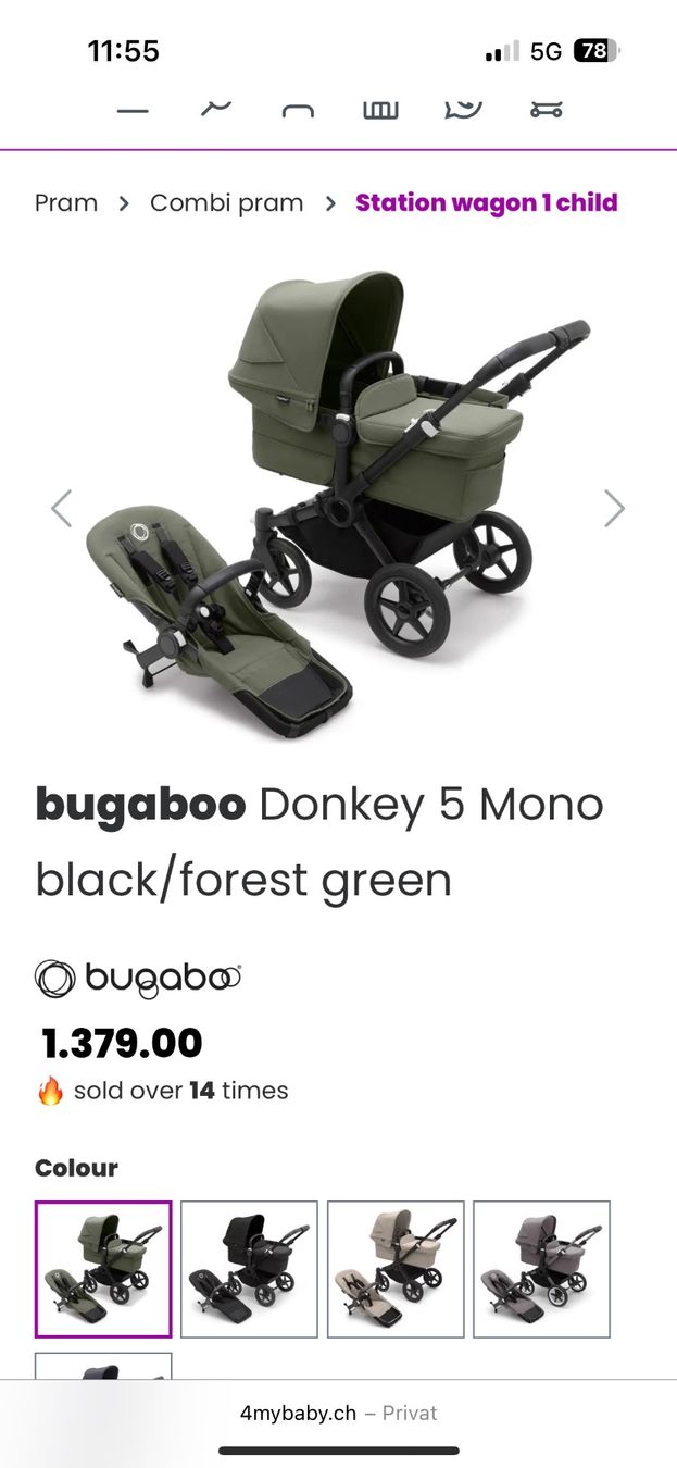 Carrozzine: Bugaboo Donkey 5 Kinderwagen – Nuovo e nell'imballaggio originale da Niedergösgen venduto da Buma70