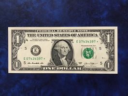 1 Dollar Banknote USA Star Note Serie 2013