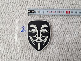 Patch Velcro Klettabzeichen Guy Fawkes (neu & ungebraucht)