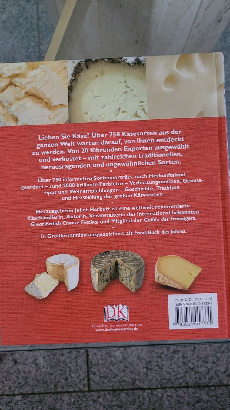 Livres: Käse der Welt Buch über 750 Sorten – D'occasion à Horgenberg par Klatschmohnmaria 1
