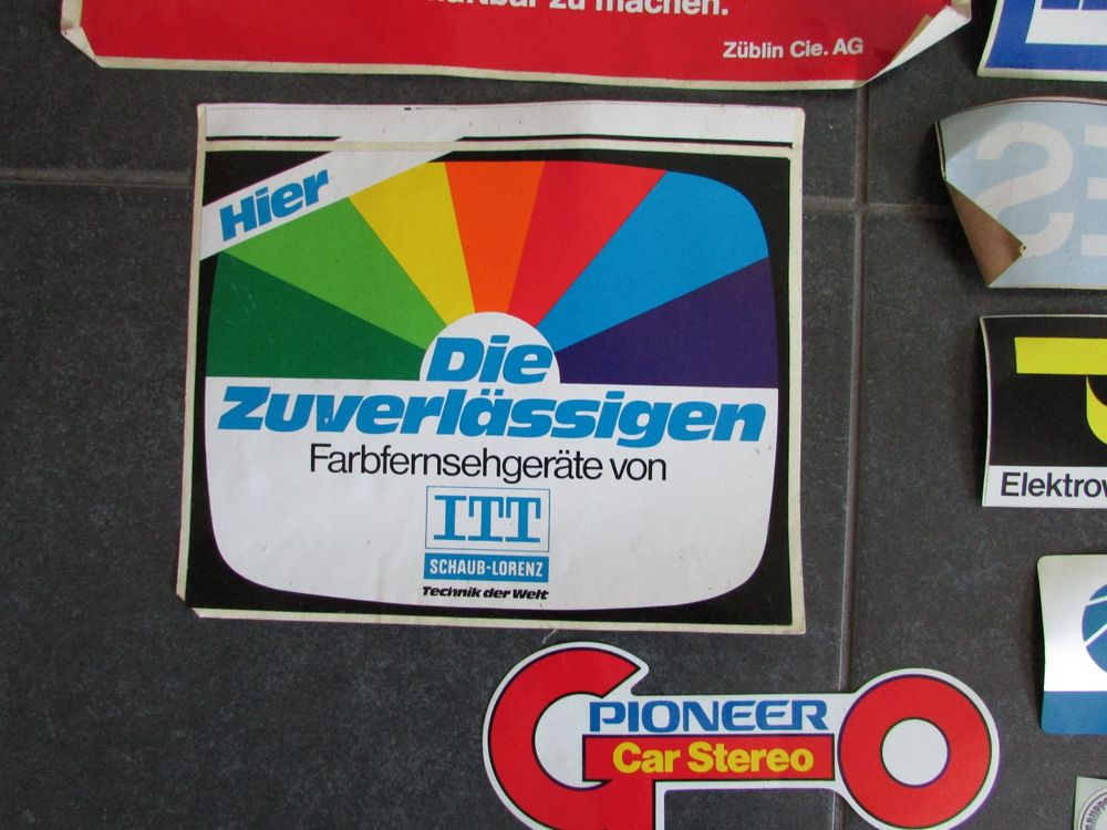 Alte Sticker Aufkleber Set 70er 80er Jahre Werbung (Gebraucht) in ...