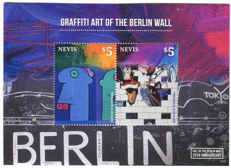 Tous les timbres: Block "Berliner Mauer". Nevis. – Neuf avec emballage d'origine à Basel par Butsch5