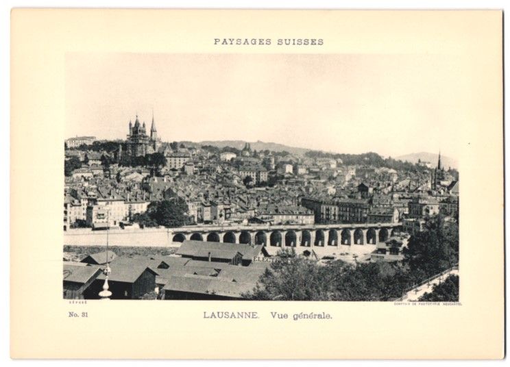 Fotografie &  Plakate: Fotografie Lausanne, Vue Generale, - Lic – Gebraucht aus Berlin von bartko-reher