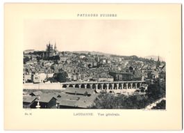 Fotografie Lausanne, Vue Generale, - Lic