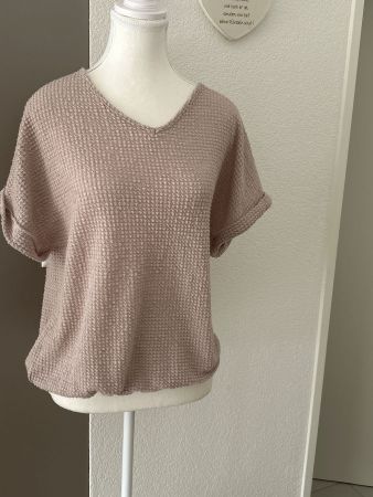 Damen Oberteil Waffelstruktur  khaki Gr. M