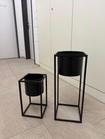 2er Set Pflanzenständer / Blumentopfständer Metall schwarz