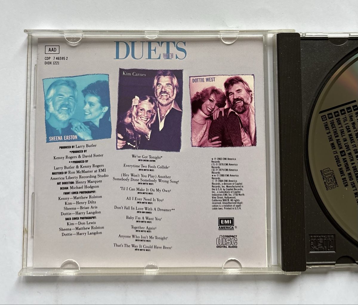 CD: CD Kenny Rogers "Duets", Kim Carnes NM/VG+ – Usato da Neuchâtel venduto da Deivid2 1