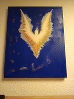 Gemälde Engel auf tiefblauen Grund, 40x50cm, 13.12.2013
