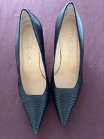 Damen Pumps, schwarz, Leder, Gr. 41, elegant