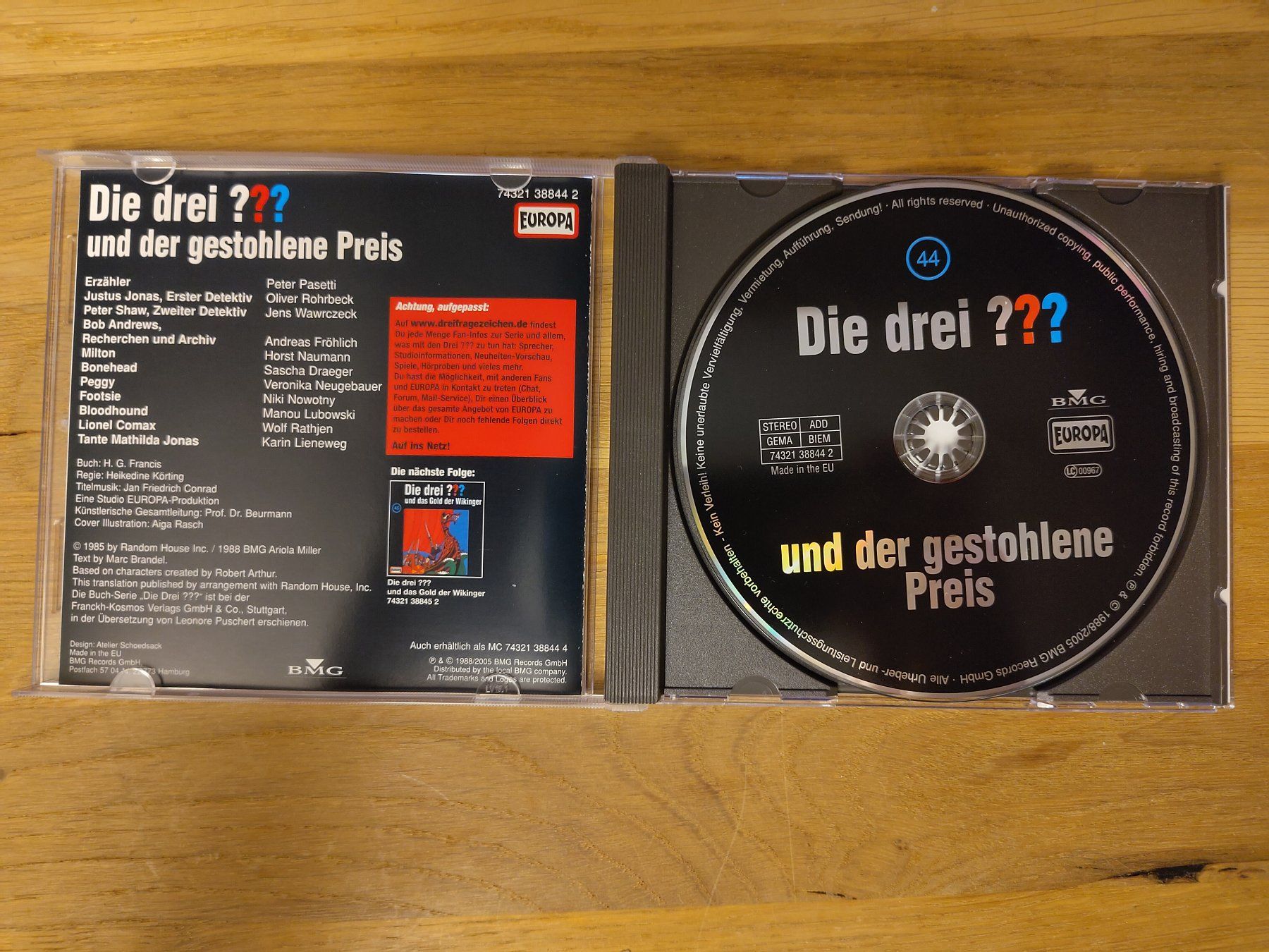 Hörbücher: Die drei Fragezeichen Folge 44 "und der gestohlene Preis" – Gebraucht aus Kloten von SuperRetroPixels 2