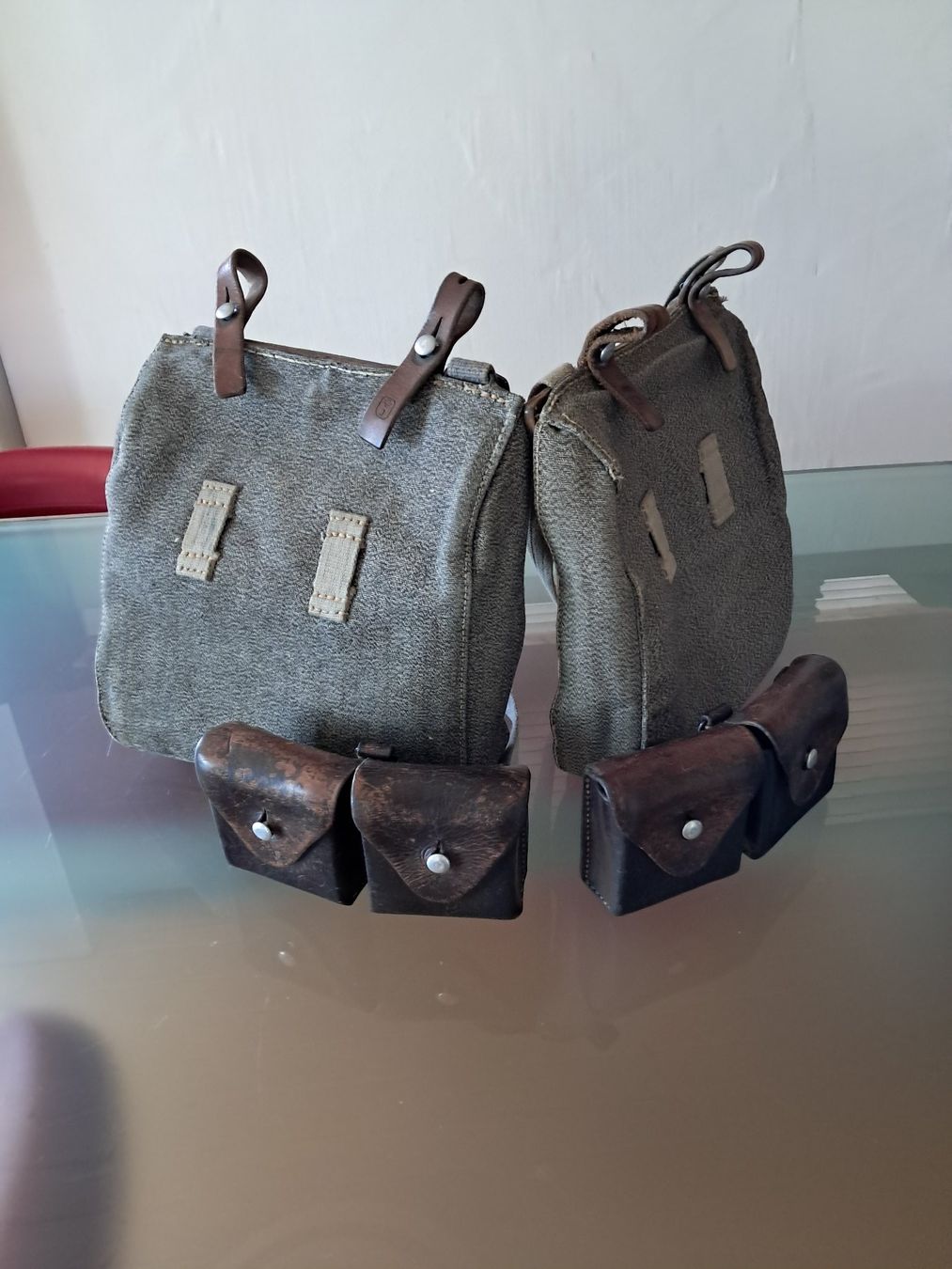 Schweizer Armee Borse: Schweizer Armee Brotsack 2- Stk. mit Munitionstaschen, Top! – Usato da Lengnau BE venduto da E500T 3