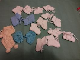 Baby Finkeli, 9 Paar, NEU, handgestrickt, Porto Fr. 3.40